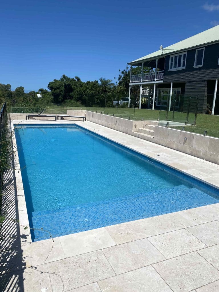 New Pool with Surrounding Tiles